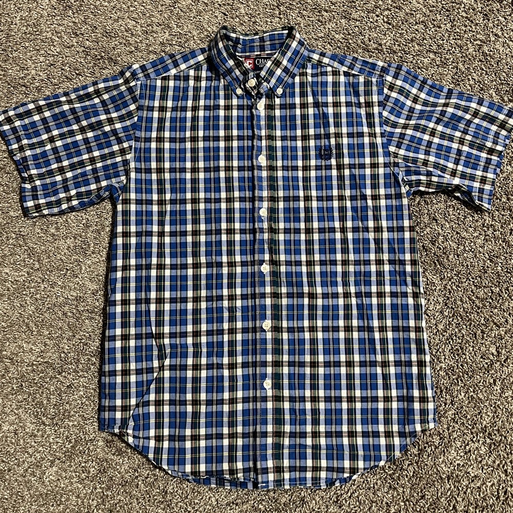 Chaps boys short sleeve button up shirt sz L 14/16